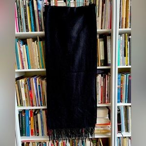 Truly warm cashmere black shawl wrap scarf